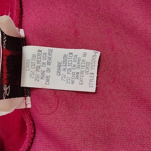 Jessica Scott Sport women's red long sleeve button down shirt Size: L - Picture 3 of 5